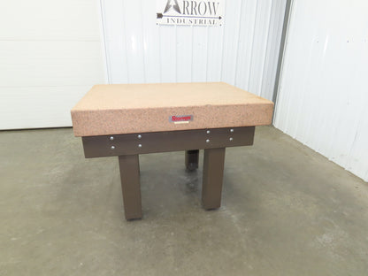 Starrett Crystal Pink Toolroom Granite Surface Inspection Plate 48x36x6" Grade A