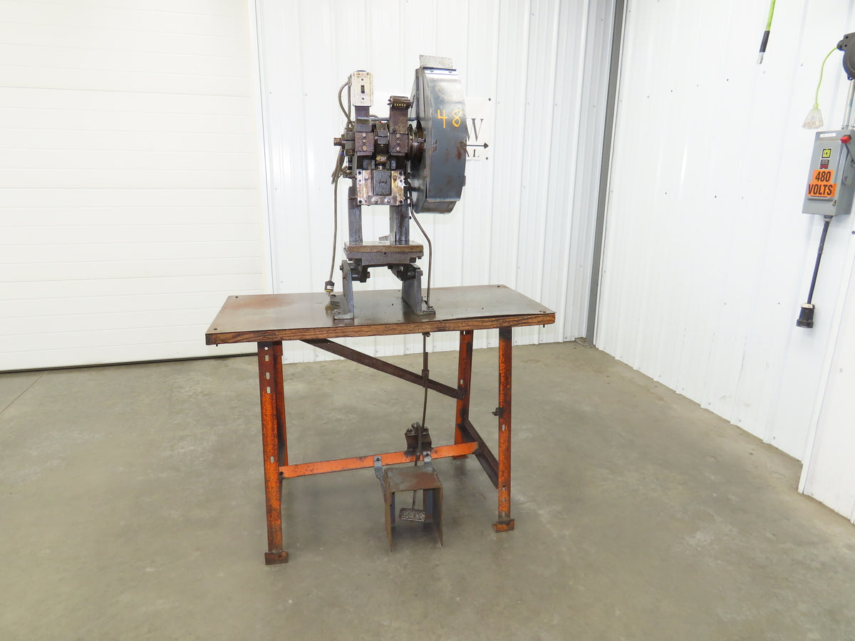 Service Machine 0-A Mechanical OBI Punch Press 5 Ton 1-1/4" Stroke 115V Bench