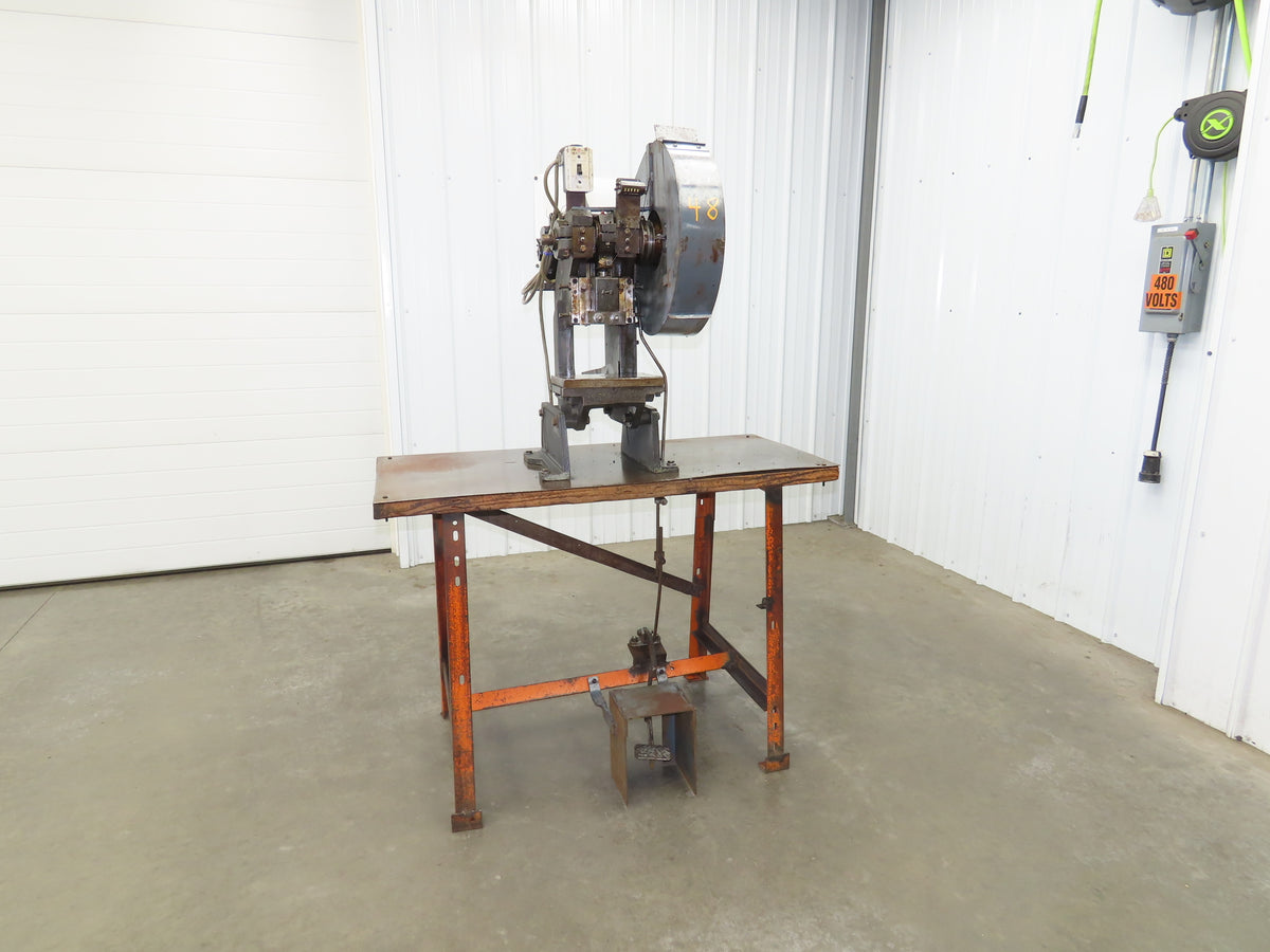 Service Machine 0-A Mechanical OBI Punch Press 5 Ton 1-1/4" Stroke 115V Bench