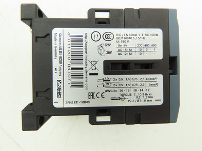 Siemens 3RH2131-1KB40 SIRIUS Contactor Relay 3NO + 1NC 24V DC Coil S00 Lot of 4