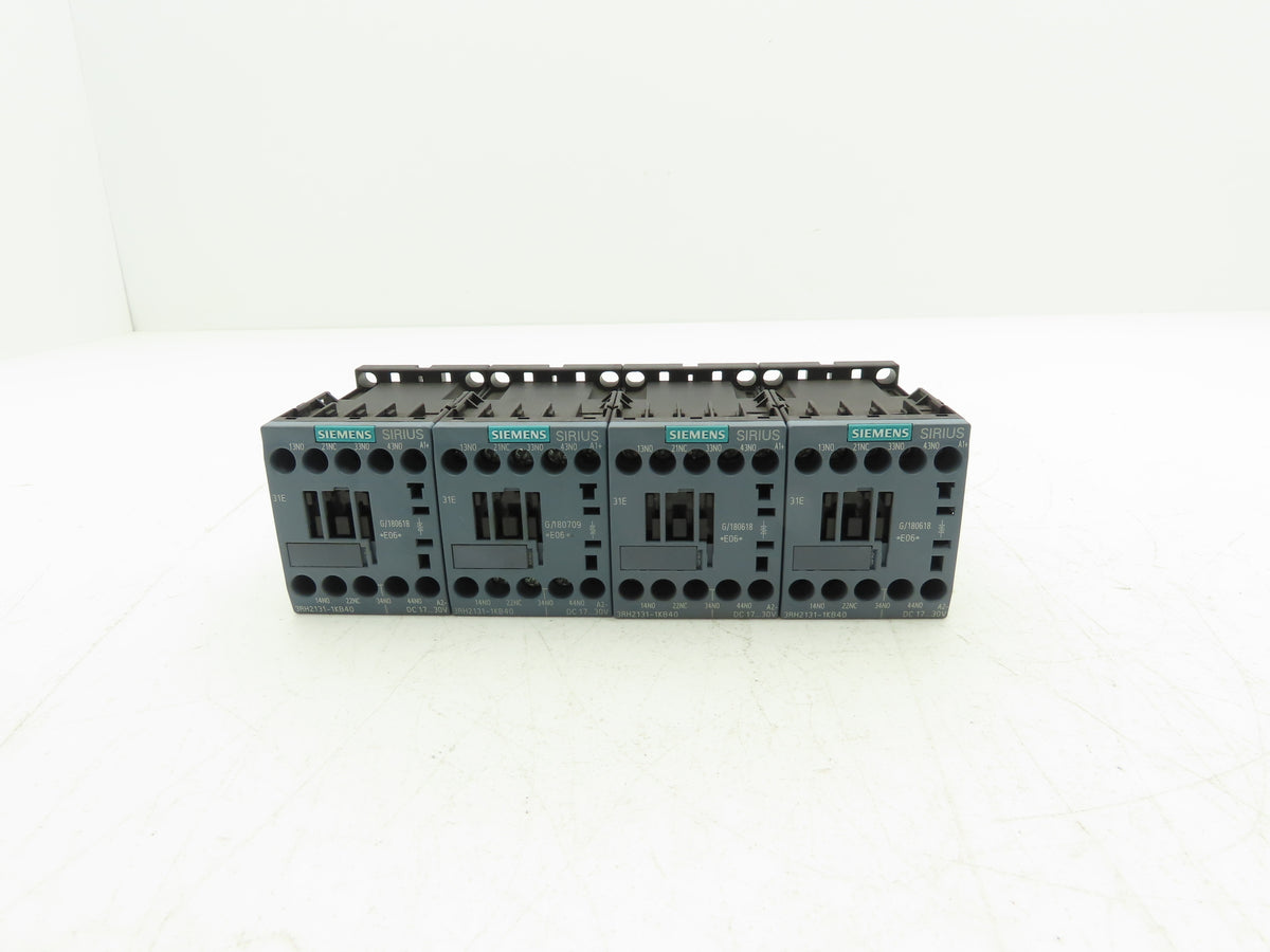 Siemens 3RH2131-1KB40 SIRIUS Contactor Relay 3NO + 1NC 24V DC Coil S00 Lot of 4