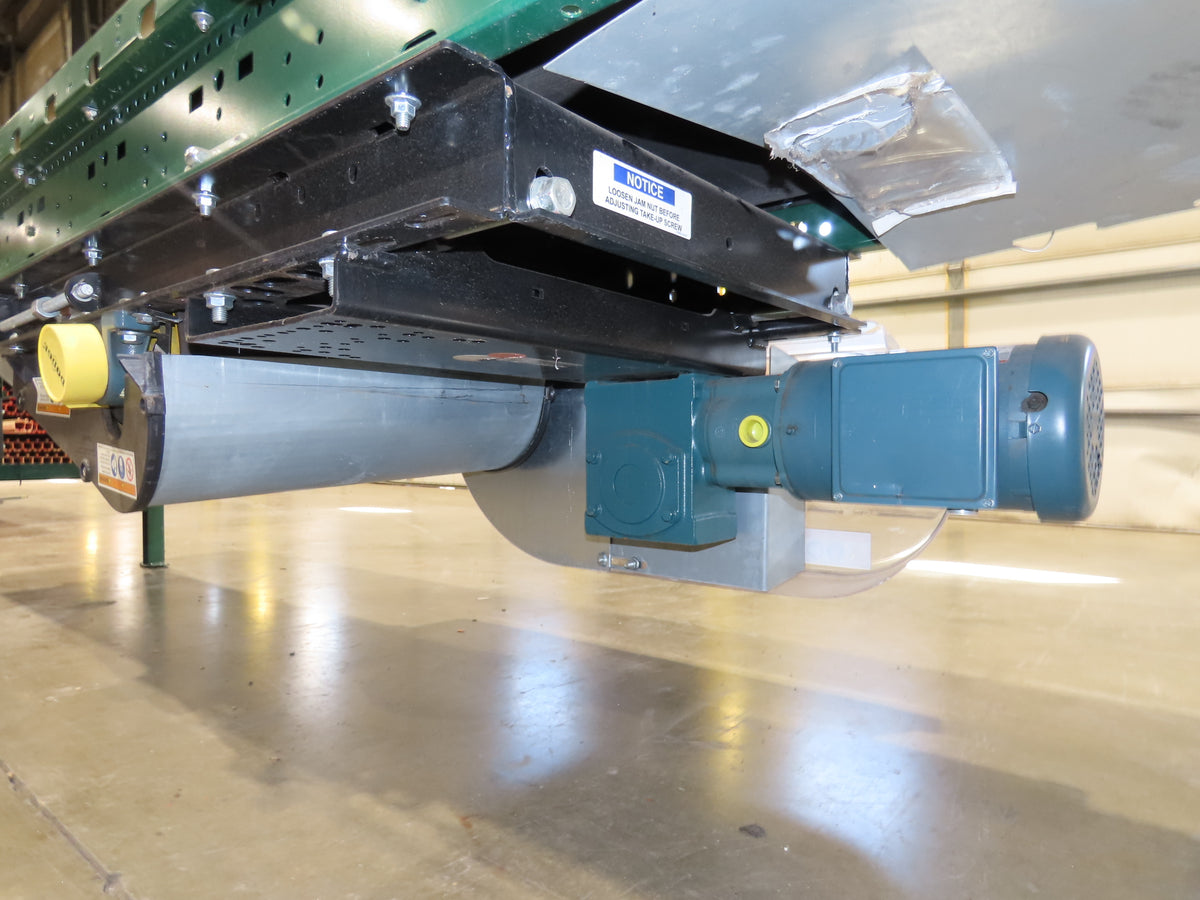 Dematic 9405 25"x 14' Slider Bed Conveyor 18"Belt Center Drive 500FPM High Speed