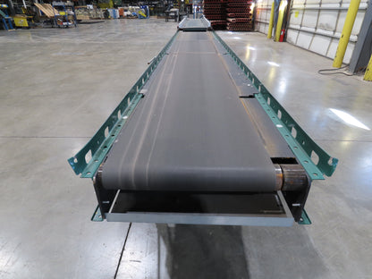 Dematic 9405 25"x 14' Slider Bed Conveyor 18"Belt Center Drive 500FPM High Speed