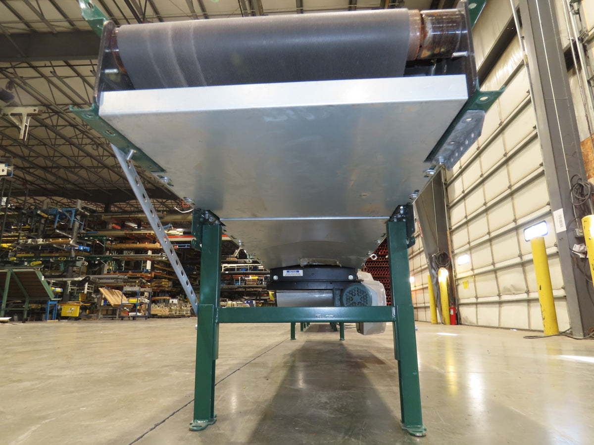 Dematic 9405 25"x 14' Slider Bed Conveyor 18"Belt Center Drive 500FPM High Speed