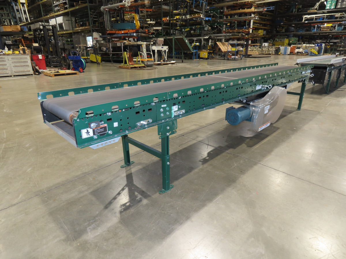 Dematic 9405 25"x 14' Slider Bed Conveyor 18"Belt Center Drive 500FPM High Speed