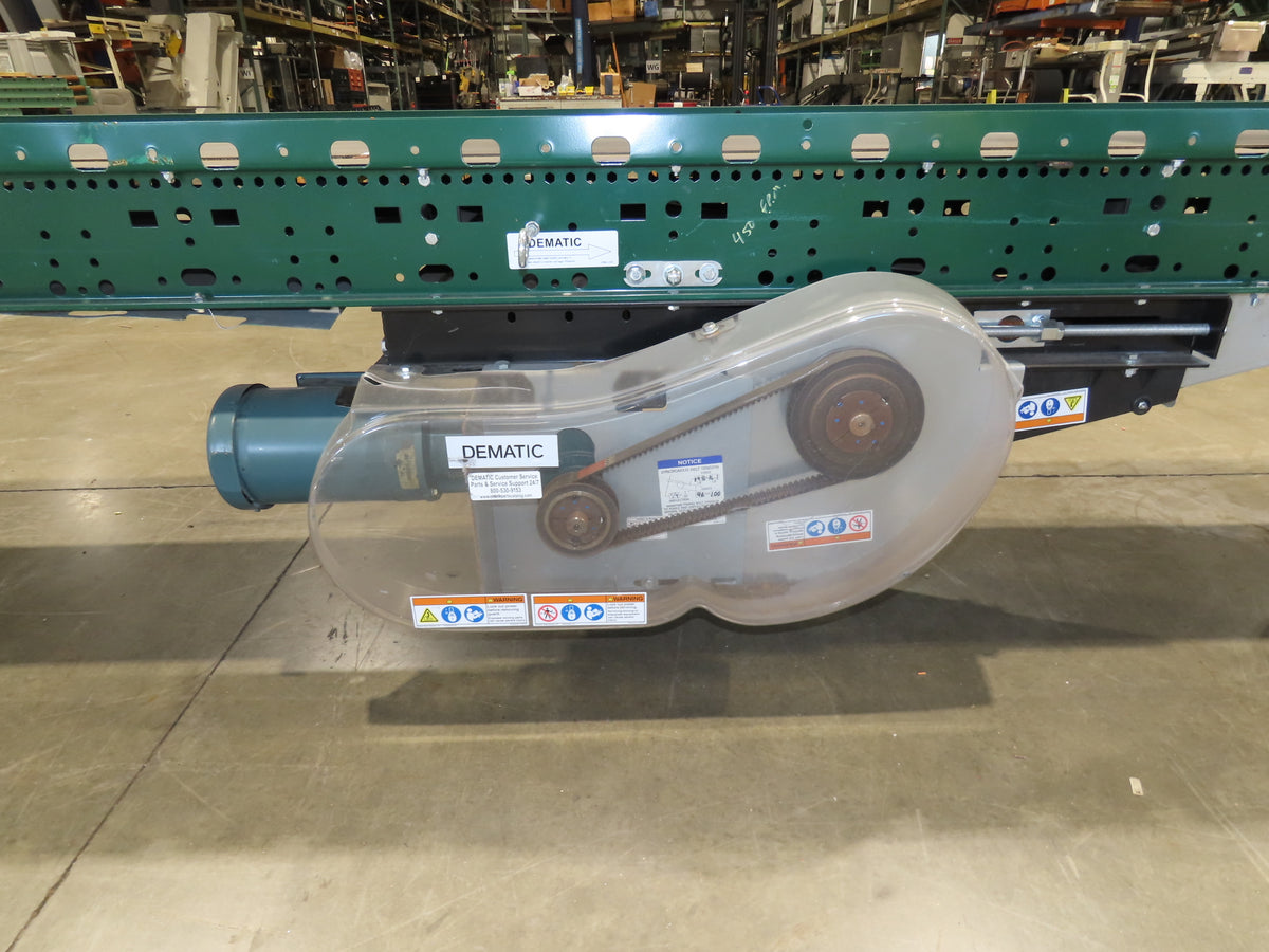 Dematic 9405 25"x 14' Slider Bed Conveyor 18"Belt Center Drive 500FPM High Speed