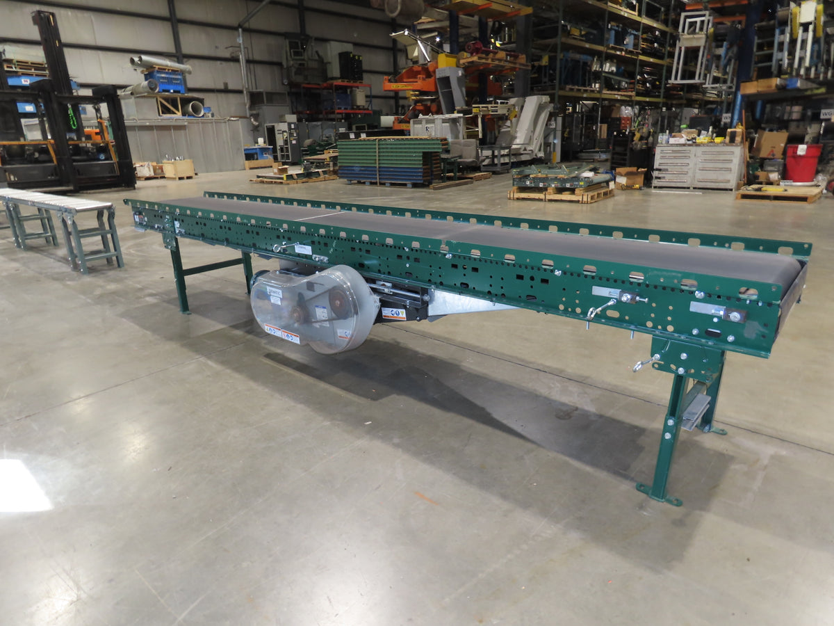 Dematic 9405 25"x 14' Slider Bed Conveyor 18"Belt Center Drive 500FPM High Speed