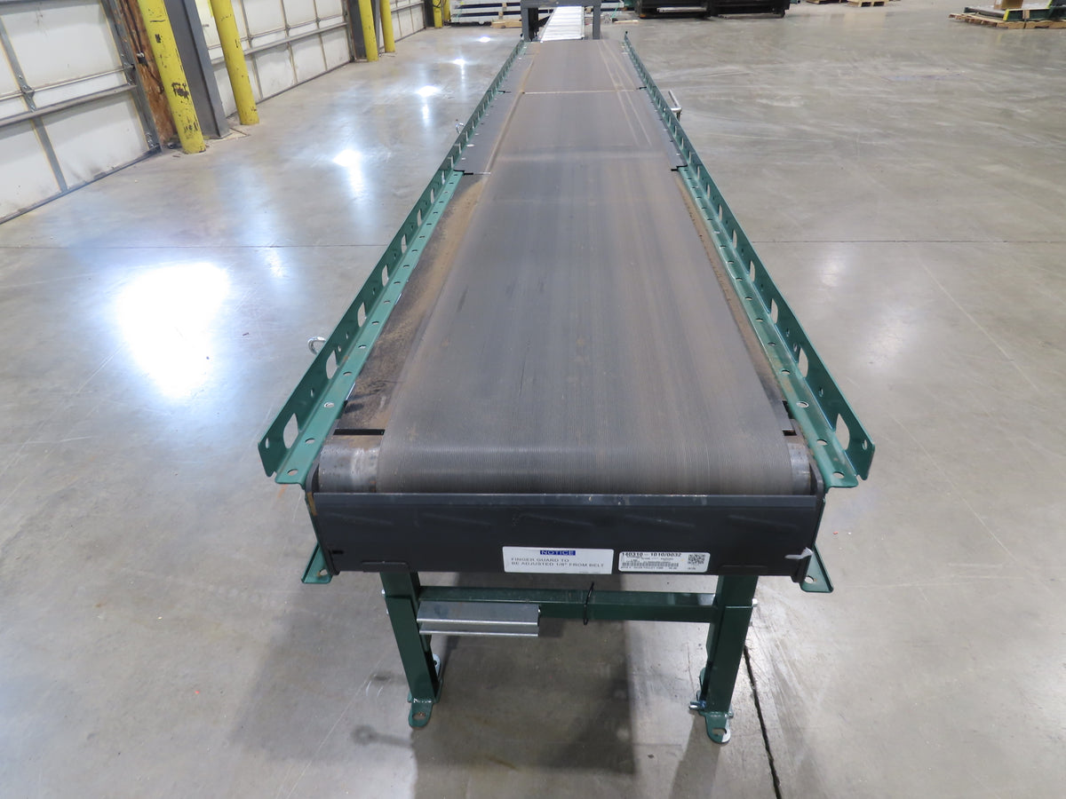 Dematic 9405 25"x 14' Slider Bed Conveyor 18"Belt Center Drive 500FPM High Speed