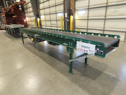 Dematic 9405 25"x 14' Slider Bed Conveyor 18"Belt Center Drive 500FPM High Speed