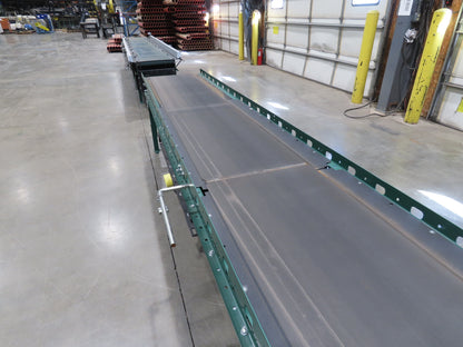 Dematic 9405 25"x 14' Slider Bed Conveyor 18"Belt Center Drive 500FPM High Speed