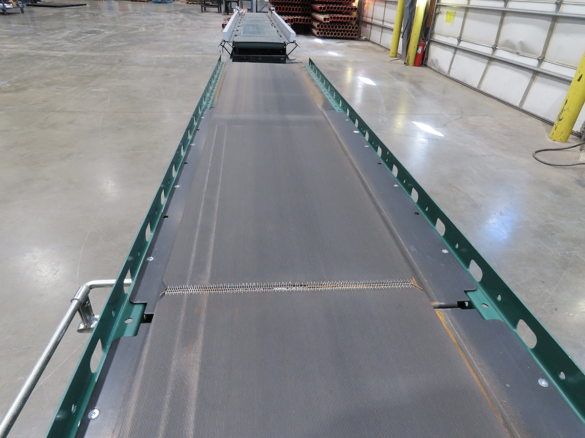 Dematic 9405 25"x 14' Slider Bed Conveyor 18"Belt Center Drive 500FPM High Speed