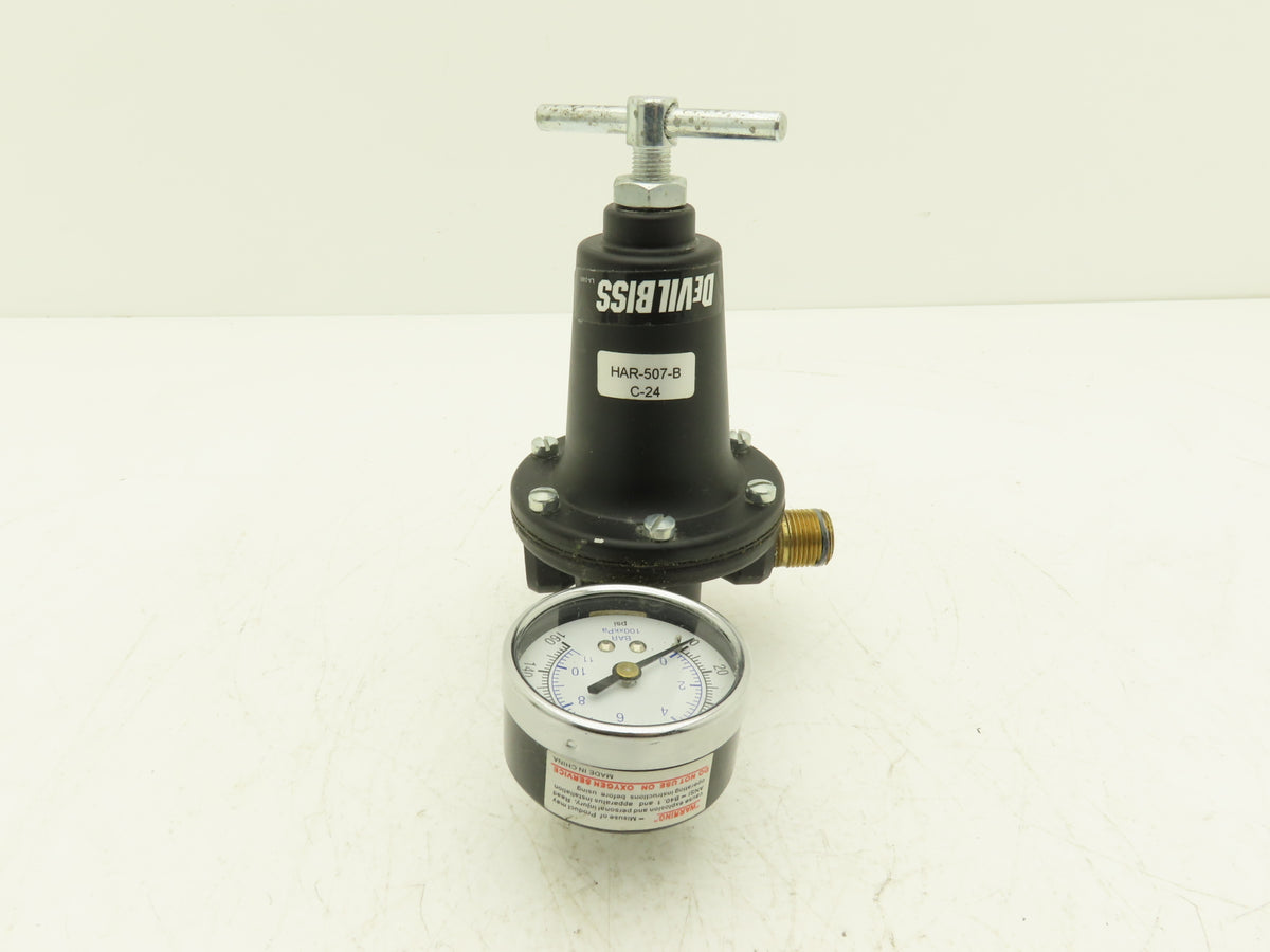 DeVilbiss HAR-507-B Air Pressure Regulator 0-125PSI 60CFM 3/8"NPT
