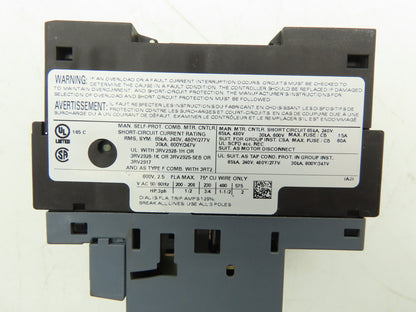 Siemens 3RV2011-1CA15 Motor Starter Protector 1.8-2.5A 1NO+1NC Aux S00 Lot of 2