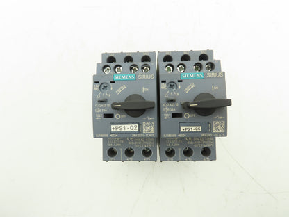 Siemens 3RV2011-1CA15 Motor Starter Protector 1.8-2.5A 1NO+1NC Aux S00 Lot of 2