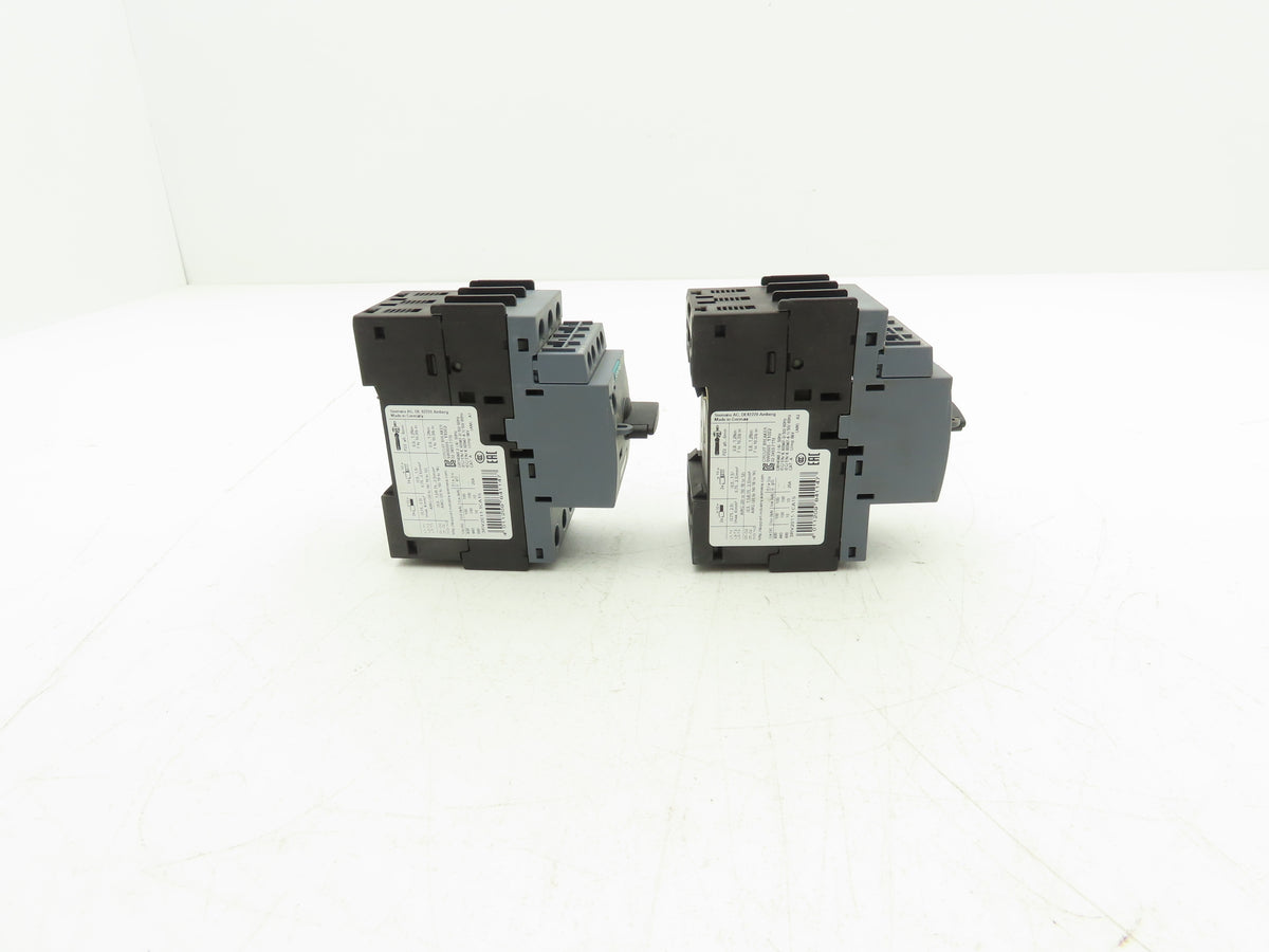 Siemens 3RV2011-1CA15 Motor Starter Protector 1.8-2.5A 1NO+1NC Aux S00 Lot of 2