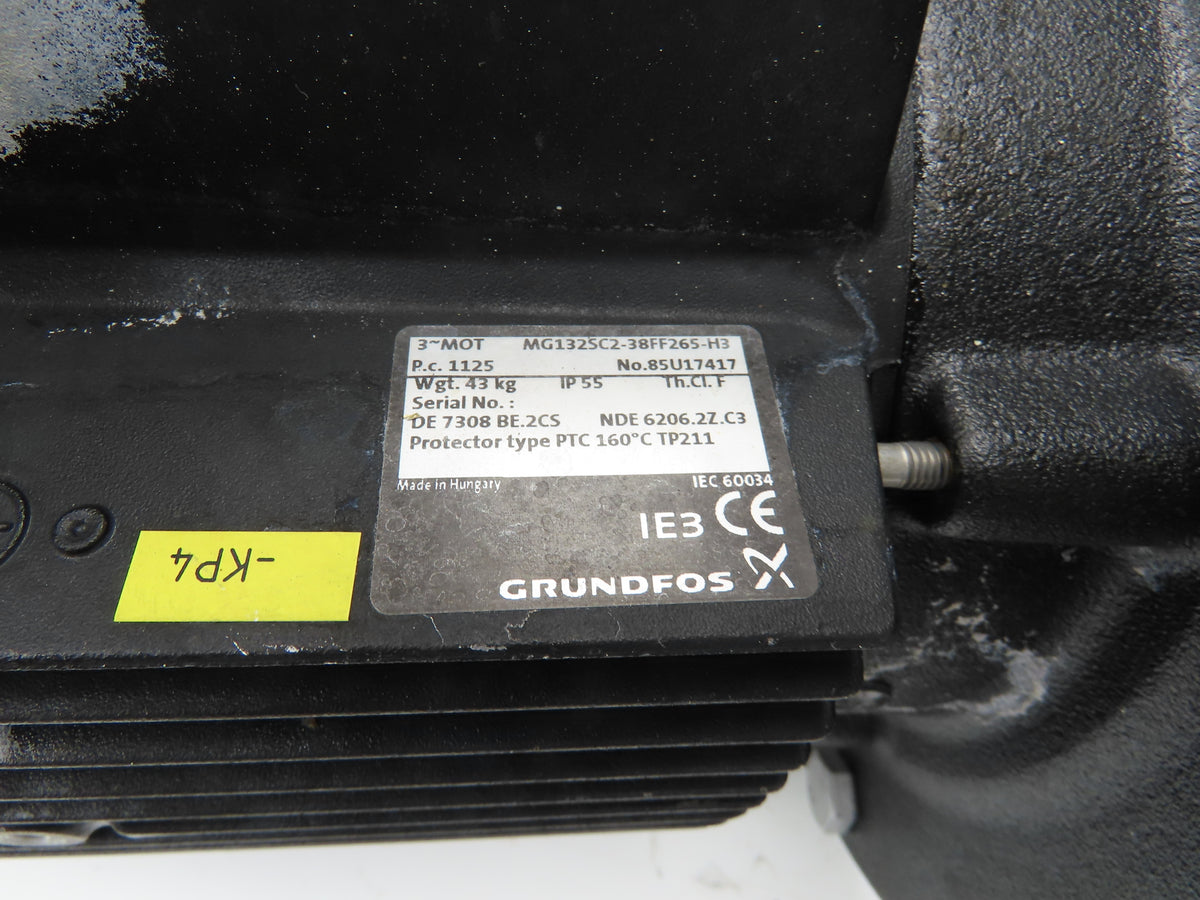 Grundfos CR10-08 A-A-A-E-HQQE Centrifugal Inline Pump 5.5kw 480V 3PH READ