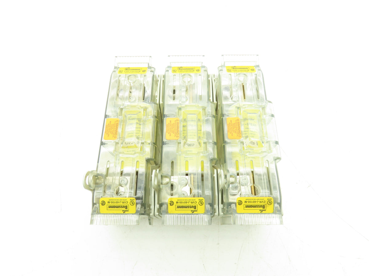 Bussmann JM60100-3CR Class J Fuse Holder 600V 100A 3-Pole Box Lug w/ Cover