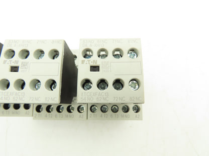 Eaton DILM12-10 24VDC Contactor XTCE012B10TD w/ DILA-XHI13 Aux 1NO+3NC Lot of 3