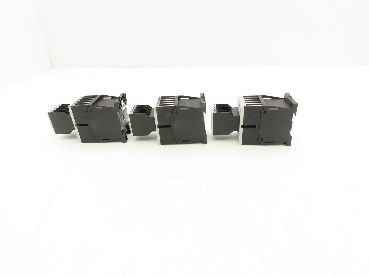 Eaton DILM12-10 24VDC Contactor XTCE012B10TD w/ DILA-XHI13 Aux 1NO+3NC Lot of 3