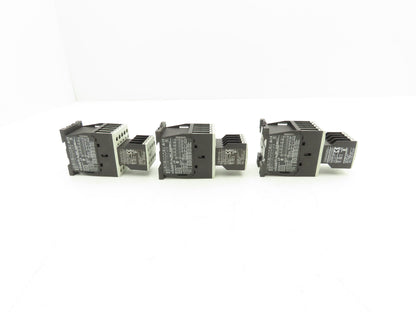 Eaton DILM12-10 24VDC Contactor XTCE012B10TD w/ DILA-XHI13 Aux 1NO+3NC Lot of 3