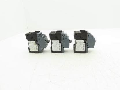 Siemens 3RV2011-1EA15 Motor Starter Protector 2.8-4A S00 w/ 1NO+1NC Aux Lot of 3