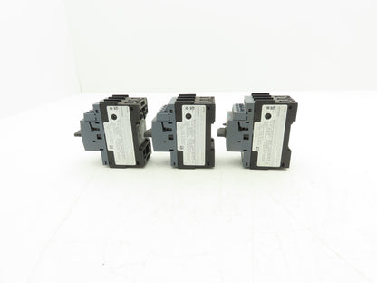Siemens 3RV2011-1EA15 Motor Starter Protector 2.8-4A S00 w/ 1NO+1NC Aux Lot of 3