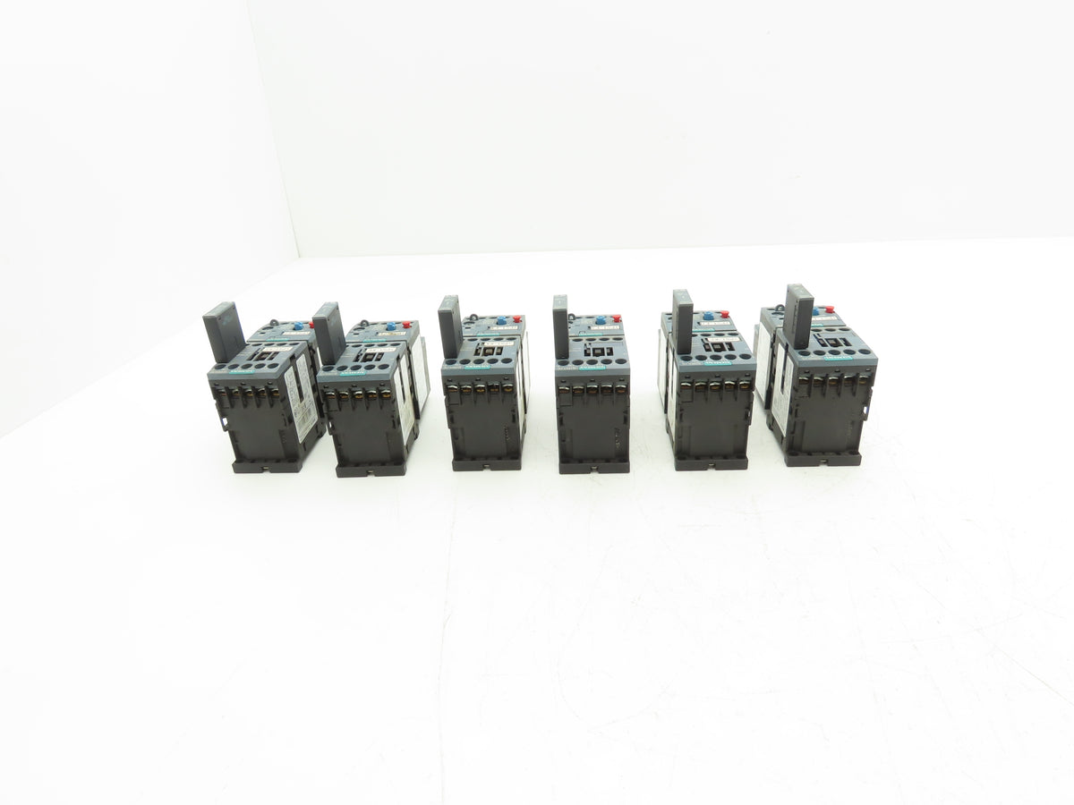 Siemens 3RT2015-1BB42 Contactor 3RU2116-0HB0 24VDC w/Overload 0.55-0.8A Lot of 6