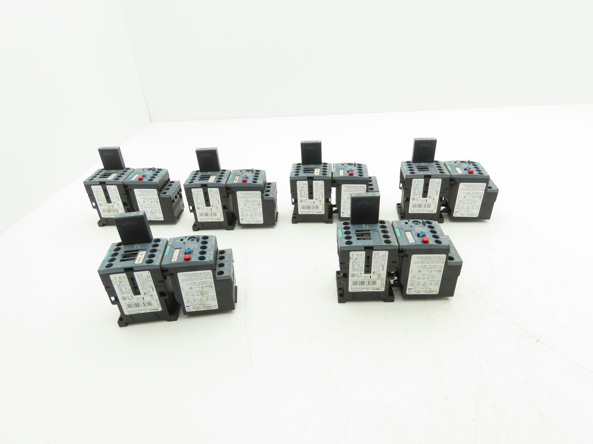 Siemens 3RT2015-1BB42 Contactor 3RU2116-0HB0 24VDC w/Overload 0.55-0.8A Lot of 6