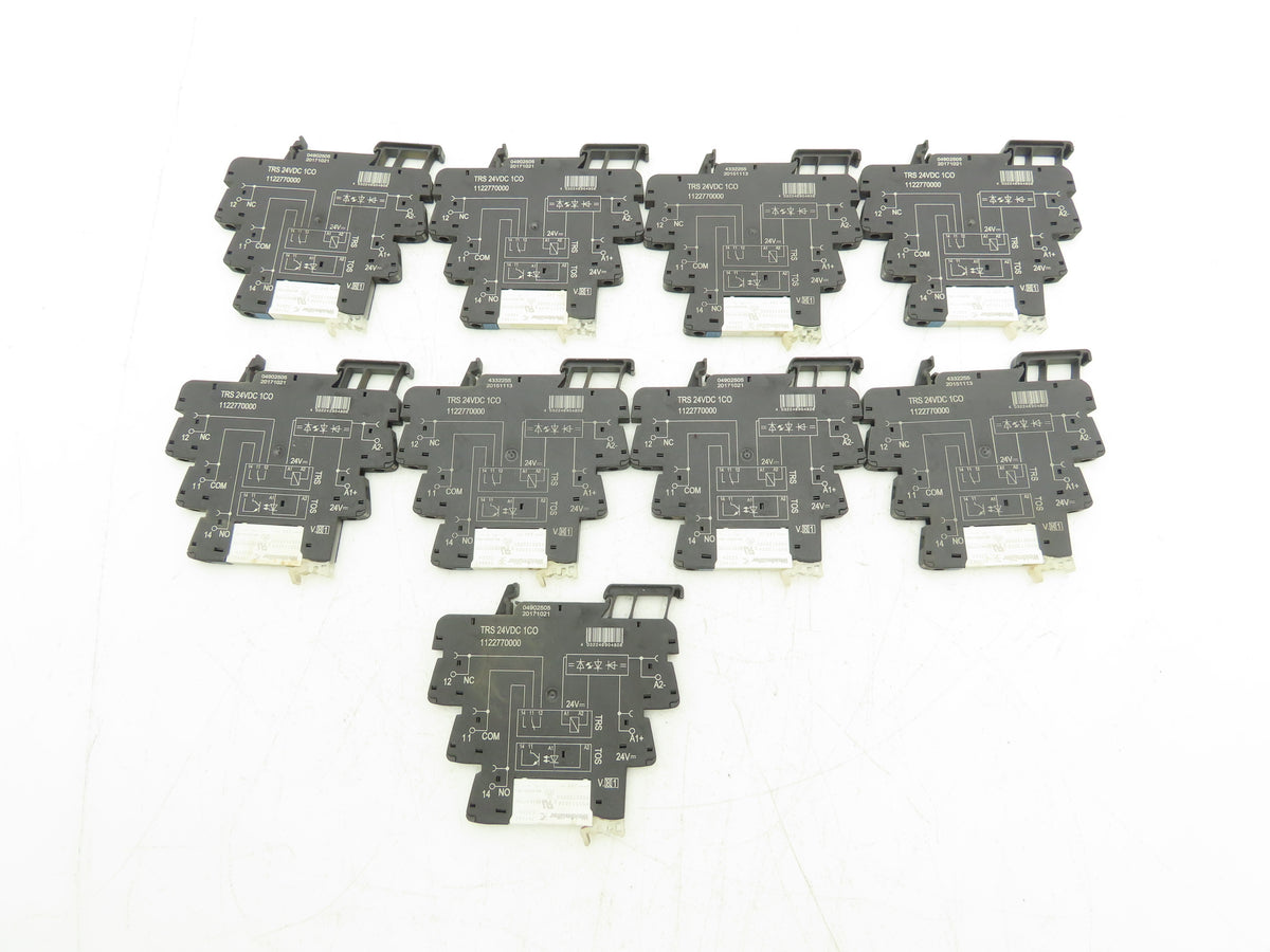 Weidmuller TRS 24VDC 1CO Relay Module SPDT 6A 250VAC DIN w/RSS113024 Lot of 9