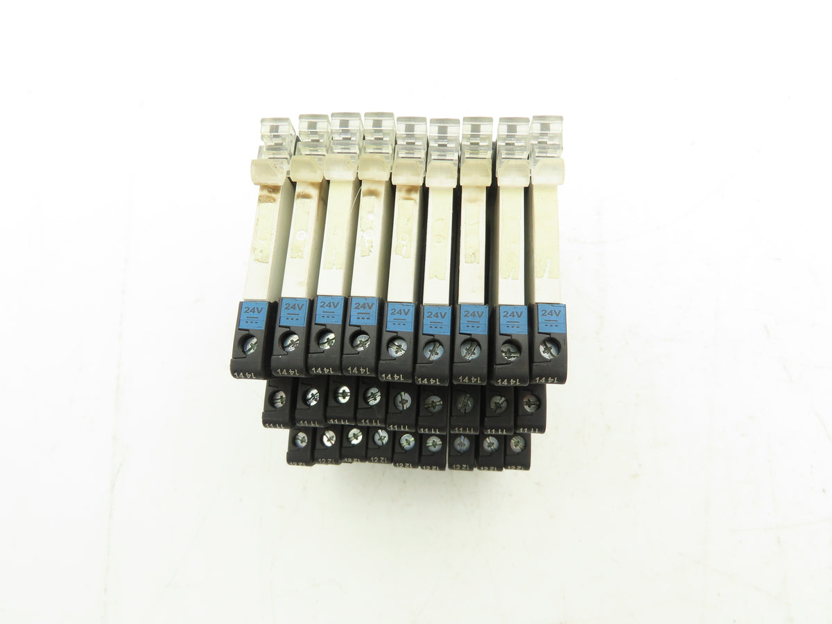 Weidmuller TRS 24VDC 1CO Relay Module SPDT 6A 250VAC DIN w/RSS113024 Lot of 9