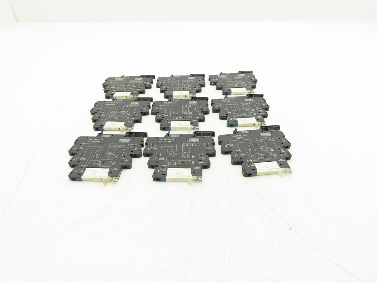 Weidmuller TRS 24VDC 1CO Relay Module SPDT 6A 250VAC DIN w/RSS113024 Lot of 9