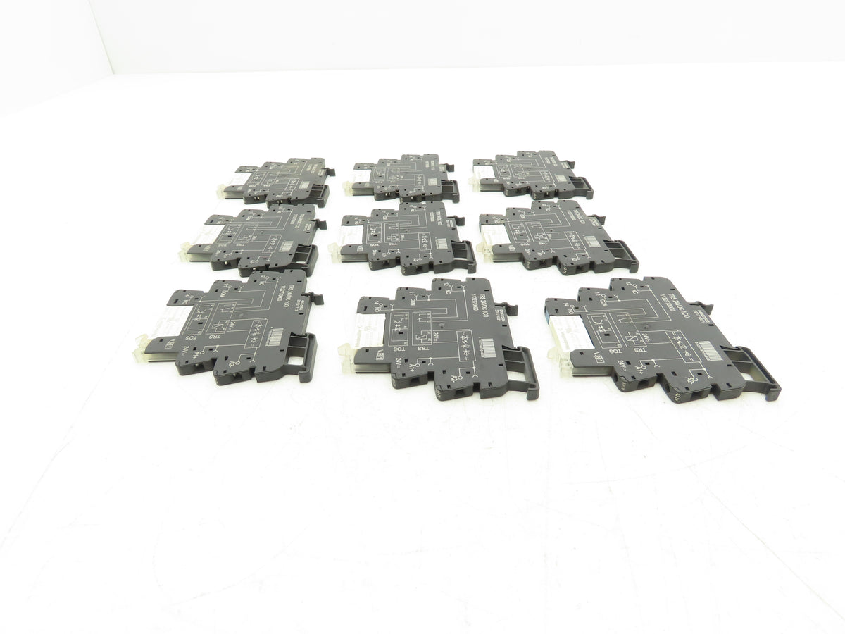 Weidmuller TRS 24VDC 1CO Relay Module SPDT 6A 250VAC DIN w/RSS113024 Lot of 9