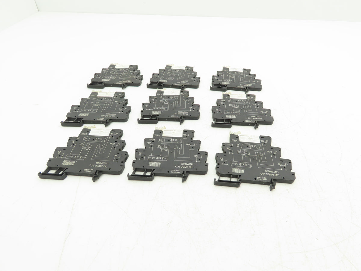 Weidmuller TRS 24VDC 1CO Relay Module SPDT 6A 250VAC DIN w/RSS113024 Lot of 9