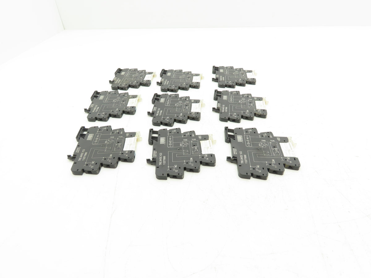 Weidmuller TRS 24VDC 1CO Relay Module SPDT 6A 250VAC DIN w/RSS113024 Lot of 9