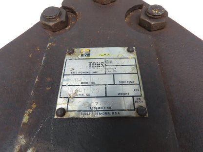 Johnson B10D12R 10 Ton 2-Sheave Snatch Block Wire Rope Lifting Pulley w/Shackle