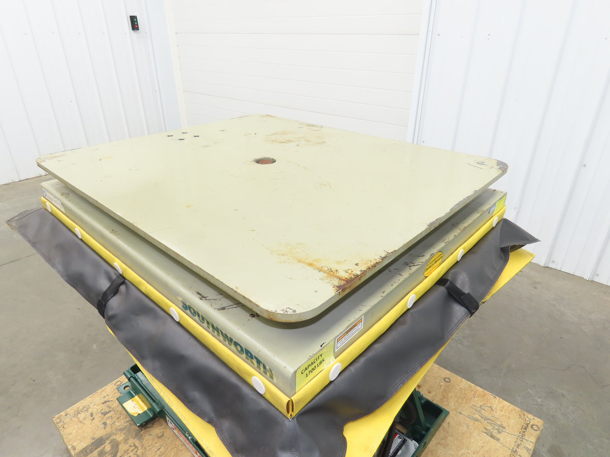 Southworth LS2-24 Hydraulic Lift Table 1700Lb 24" Travel 36"x30" Swivel Top 120V