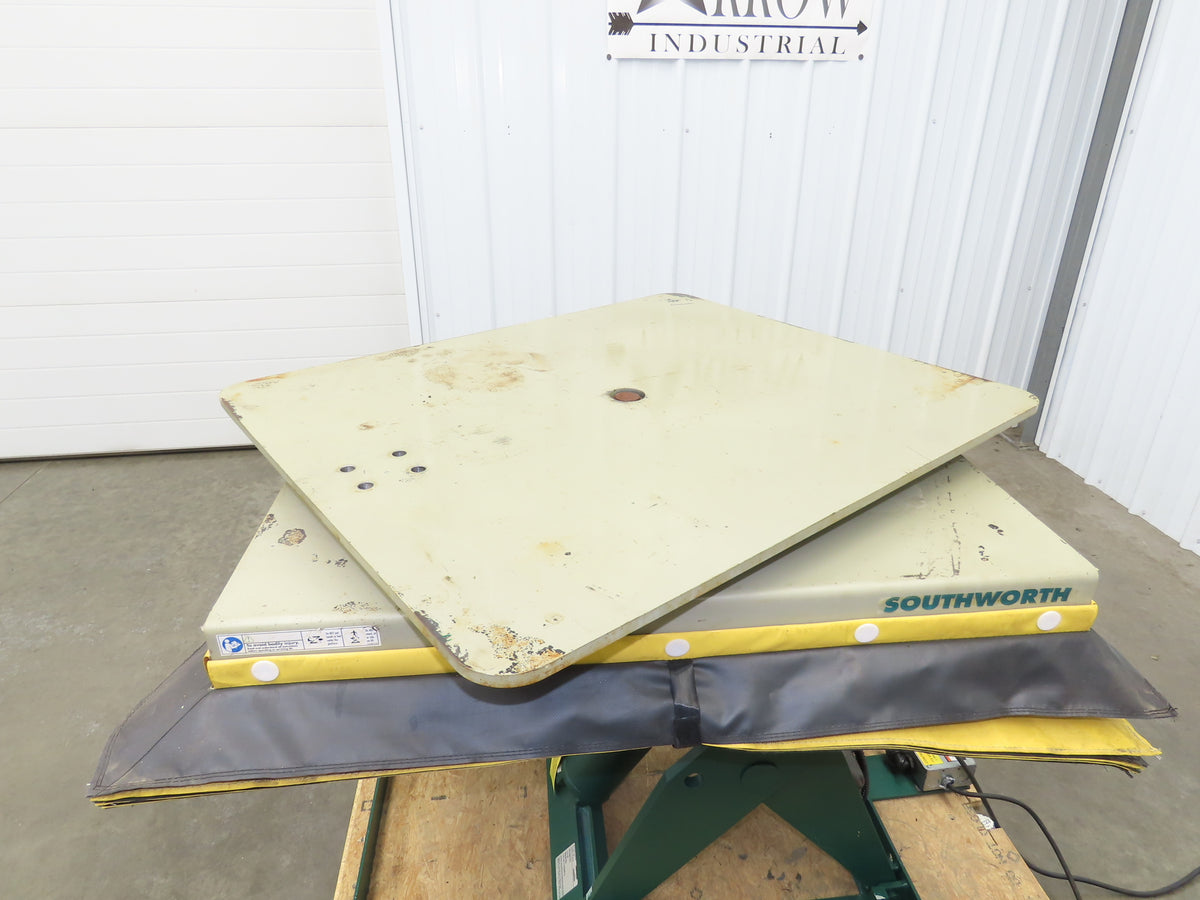 Southworth LS2-24 Hydraulic Lift Table 1700Lb 24" Travel 36"x30" Swivel Top 120V