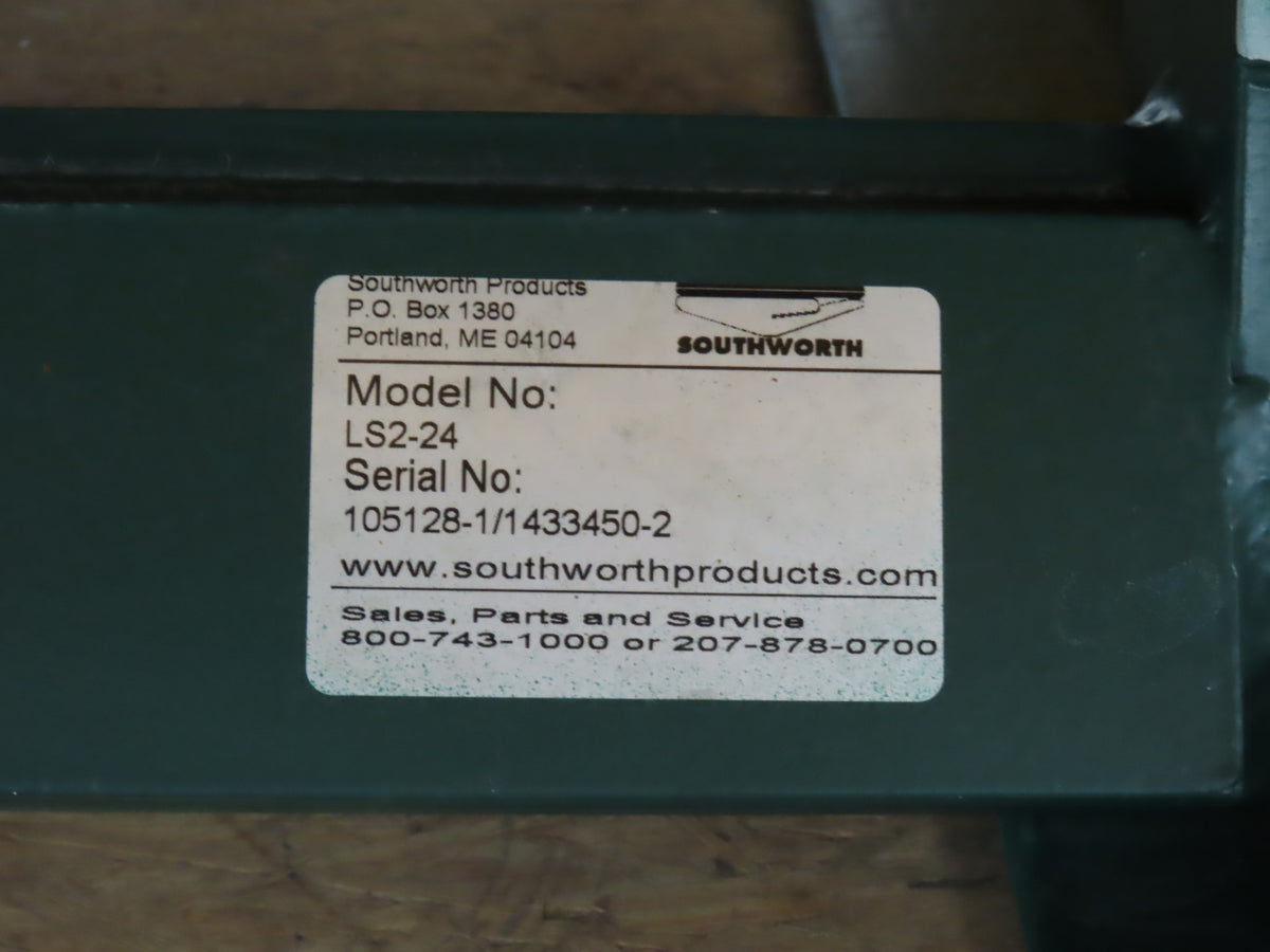 Southworth LS2-24 Hydraulic Lift Table 1700Lb 24" Travel 36"x30" Swivel Top 120V