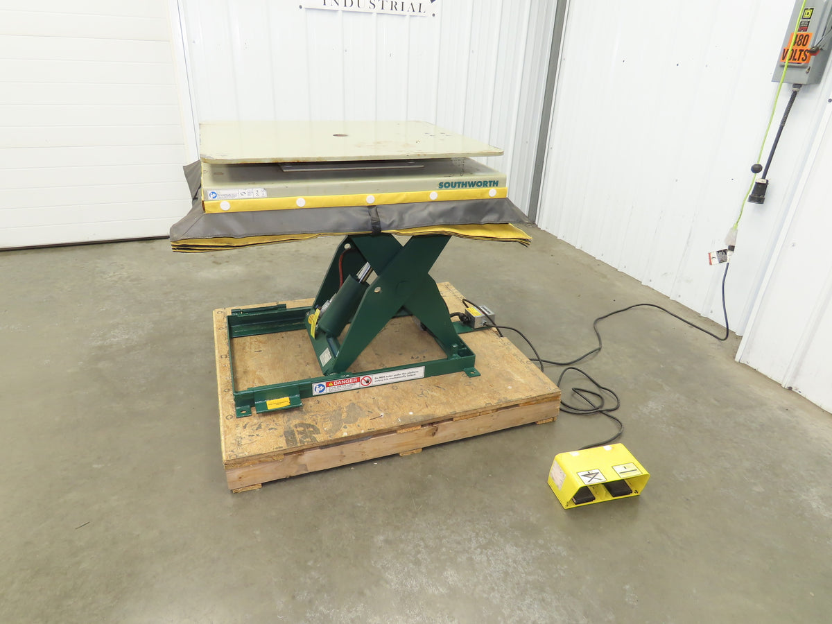 Southworth LS2-24 Hydraulic Lift Table 1700Lb 24" Travel 36"x30" Swivel Top 120V