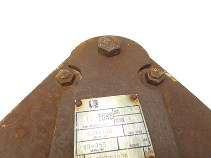 Johnson B10S10R 10 Ton 1-Sheave Snatch Block Wire Rope Lifting Pulley w/Shackle