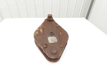 Johnson B10S10R 10 Ton 1-Sheave Snatch Block Wire Rope Lifting Pulley w/Shackle