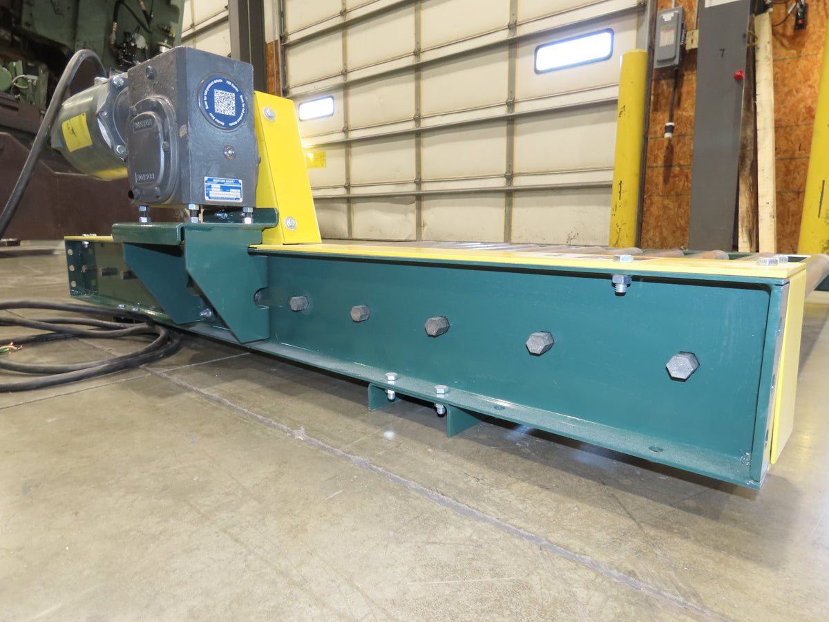 58"W x 5'L Pallet Conveyor 2.5"Roller 51"BF 1Hp 3PH Chain Drive 30FPM
