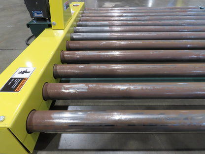 58"W x 5'L Pallet Conveyor 2.5"Roller 51"BF 1Hp 3PH Chain Drive 30FPM