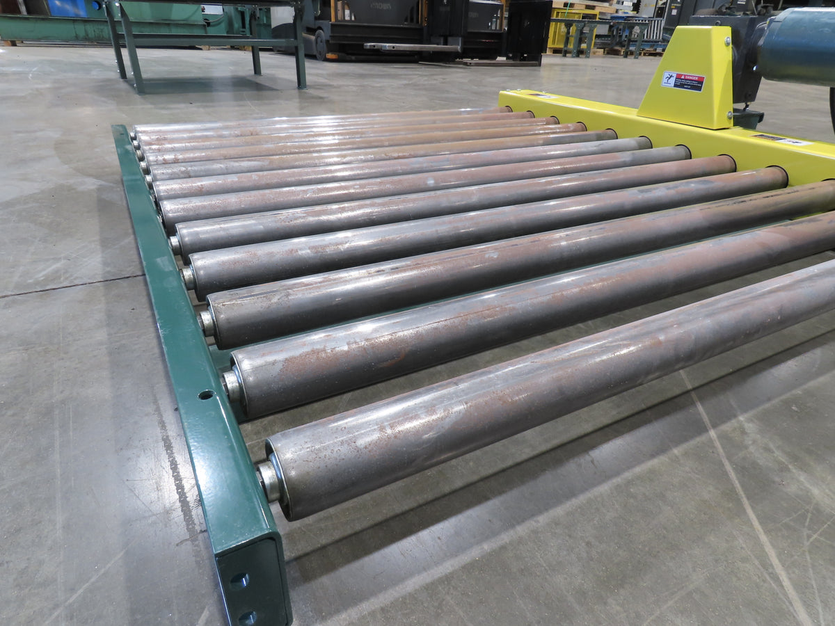 58"W x 5'L Pallet Conveyor 2.5"Roller 51"BF 1Hp 3PH Chain Drive 30FPM