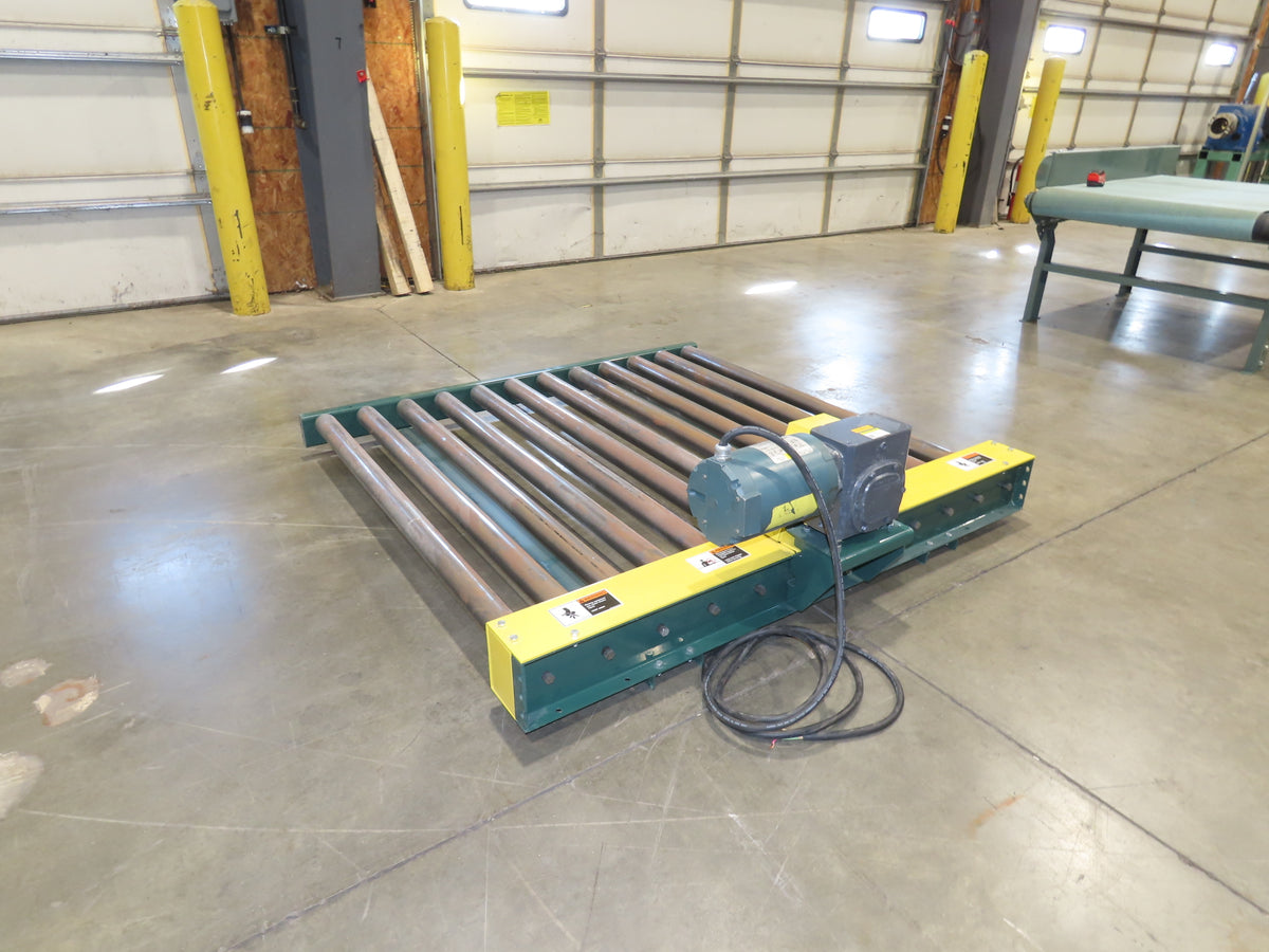 58"W x 5'L Pallet Conveyor 2.5"Roller 51"BF 1Hp 3PH Chain Drive 30FPM