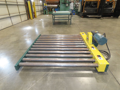 58"W x 5'L Pallet Conveyor 2.5"Roller 51"BF 1Hp 3PH Chain Drive 30FPM