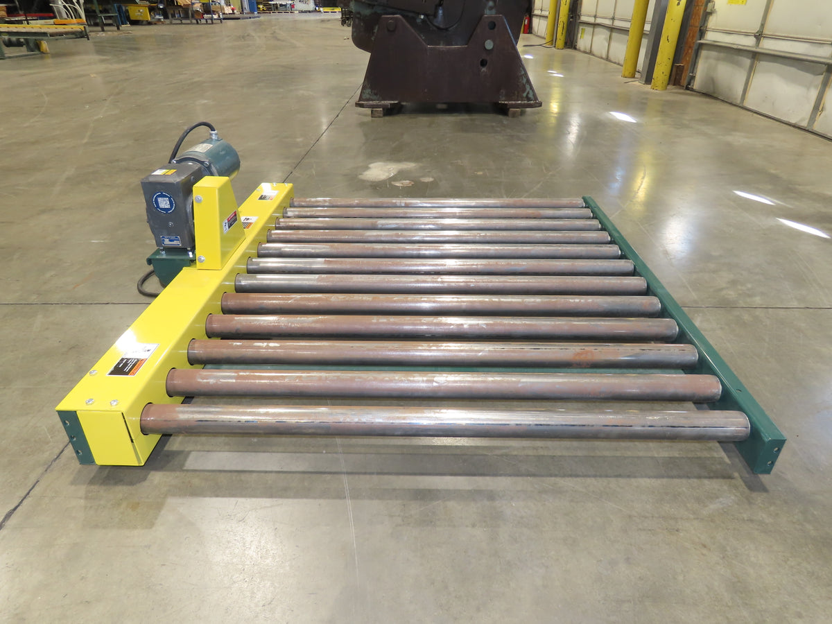 58"W x 5'L Pallet Conveyor 2.5"Roller 51"BF 1Hp 3PH Chain Drive 30FPM