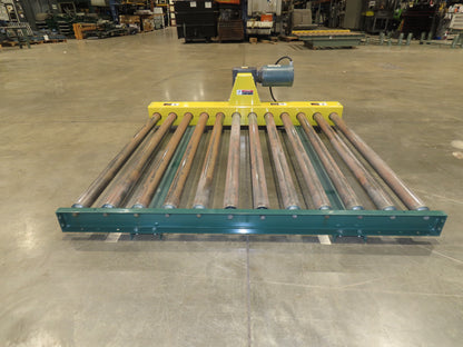 58"W x 5'L Pallet Conveyor 2.5"Roller 51"BF 1Hp 3PH Chain Drive 30FPM