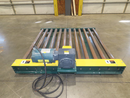 58"W x 5'L Pallet Conveyor 2.5"Roller 51"BF 1Hp 3PH Chain Drive 30FPM