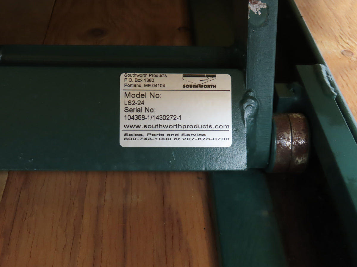 Southworth LS2-24 Hydraulic Lift Table 2000Lb 24" Travel 36"x30" Top 120V 1Ph